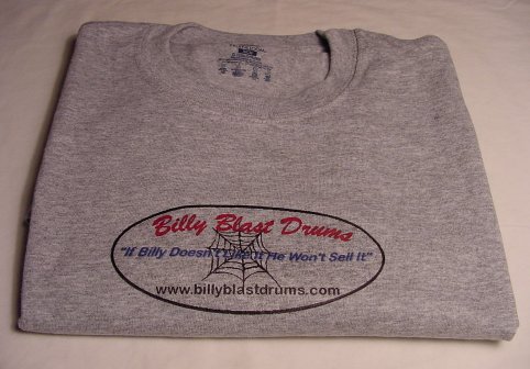 Billy Blast Logo Steel Gray Tee Shirt Medium